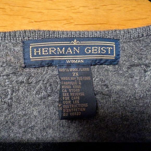 Herman Geist  100% Wool Cardigan,2X - Picture 7 of 12